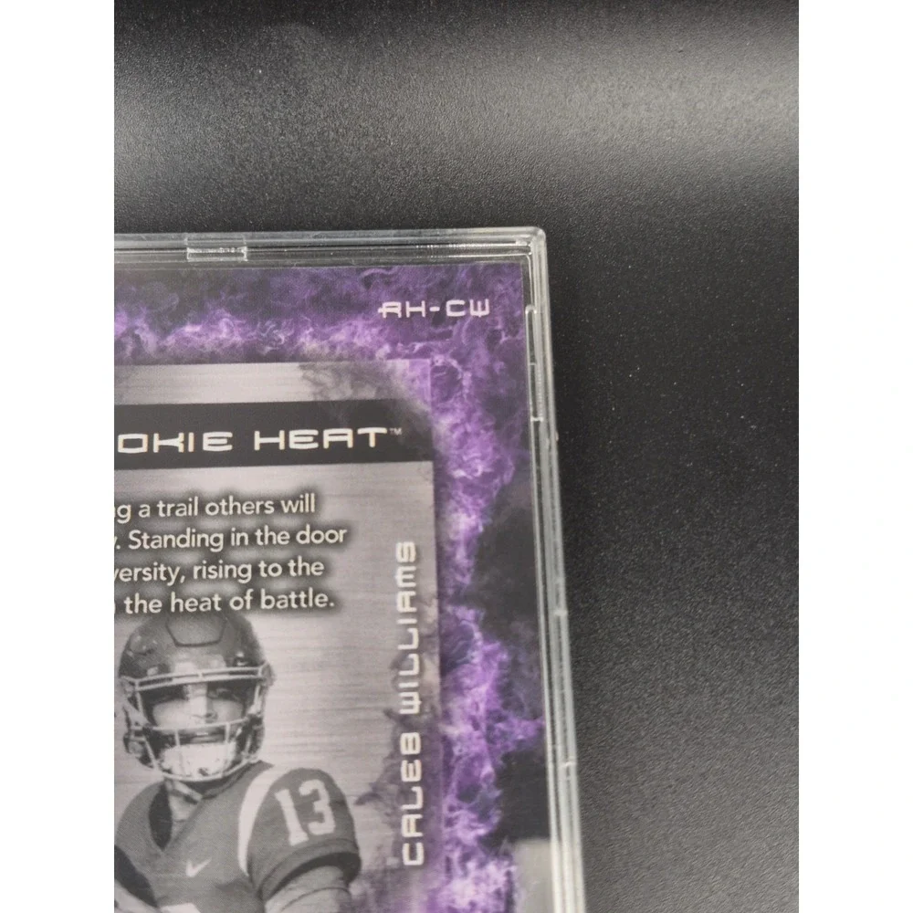 2023 Wild Card Matte Caleb Williams ##RH-CW Rookie Heat Purple Smoke /100